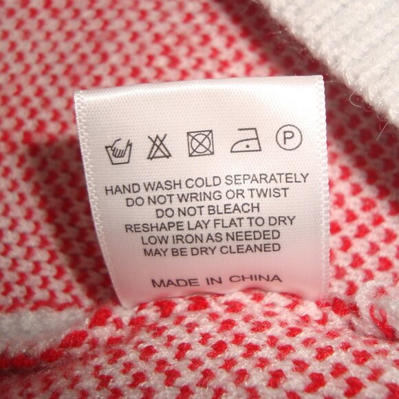 Steady Hands Geometric Abstract "Chowder" V-Neck Cardigan Sweater Size M/L - Picture 5 of 10